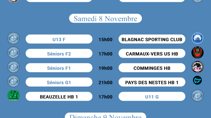 Programme de la semaine