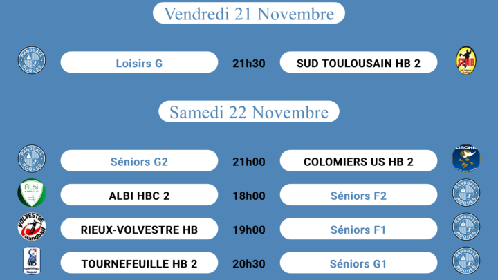 Programme de la semaine
