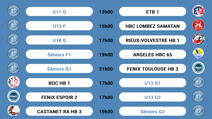 Programme de la semaine
