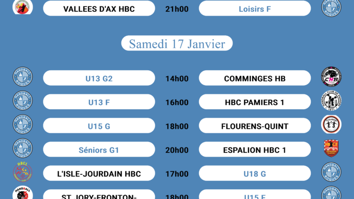 Programme de la semaine