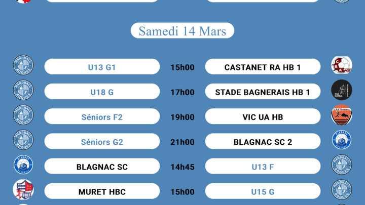 Matchs de la semaine