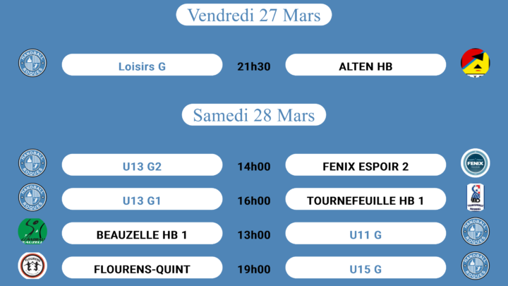 Programme des matchs